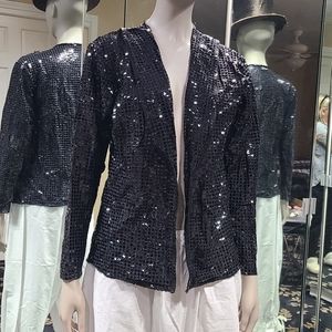 Sequin Black Jacket Size Medium